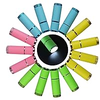 15-Pack Kids Flashlights for Boys Birthday Party Suppliers,Slumber Sleepover Party Favors, Mini Flashlight for Camping Glamping Goodie Bag Stuffers, Return Gifts For Girls Party