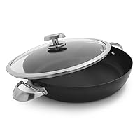 SCANPAN Pro IQ 4.25 qt Chef Pan with Lid - Easy-to-Use Nonstick Cookware - Dishwasher, Metal Utensil & Oven Safe - Made by Hand in Denmark