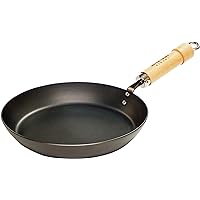 Riverlight J2326 Kyoku Japan Iron Thick Plate Frying Pan, 10.2 inches (26 cm), Iron Nitride, Nitrided, IH Compatible, Rust Resistant, Made in Japan