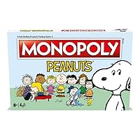 Winning Moves Peanuts Monopoly Board Game, Join Charlie Brown and Advance to The Ice Cream Shop, Lucy's Football and Linus's Pumpkin Patch and Trade Your Way to Success, Great Gift for Ages 8 Plus