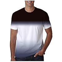 Hawaiian Shirt for Men, Guy's Short Sleeve Tshirts Comfy Lightweight Breathable Shirts Round Neck T Shirt