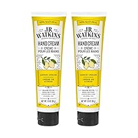 Natural Moisturizing Hand Cream, Hydrating Hand Moisturizer with Shea Butter, Cocoa Butter, and Avocado Oil, USA Made and Cruelty Free, 3.3oz, Lemon Cream, 2 Pack