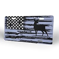 Deer Hunting License Plate Cover Frame Aluminum Car Front Tag Decorative 6 X 12inch