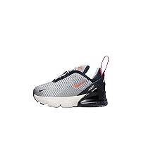 Nike Air Max 270 Baby/Toddler Shoes (DD1646-028, Light Smoke Grey/Dark Obsidian/Phantom/Bright Crimson) Size 4