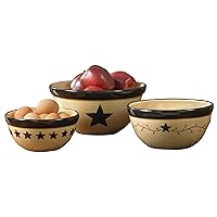 Park Designs Star Vine Mixing Bowls (Set of 3), Multicolor