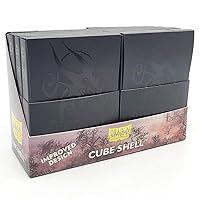 Dragon Shield Cube Shell Shadow Black - 8 Units – Durable and Sturdy TCG, OCG Card Storage – Card Deck Box - Compatible with Pokemon Yugioh Commander and MTG Magic: The Gathering Cards