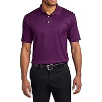 Men's Short Sleeves Performance Fine Jacquard Polo Shirt 4.1-Ounce, 100% Polyester 3-Button Placket Men