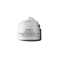Kiehl's Ultra Facial Overnight Hydrating Face Mask with 10.5% Squalane, Deeply Hydrates Skin & Strengthens Moisture Barrier, Treats Dryness & Flaky Skin, Paraben-free, Fragrance-free, All Skin Types