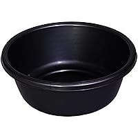 YBM Home Round Dish Wash Basin Dishpan for Washing Dishes, Plastic Portable Dish Tub Design for Camping and Multipurpose for Face Cleansing, 7 quarts, 1148-black