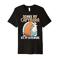 Sorry My Capybara Ate My Homework Shirt Funny Capybara Women Premium T-Shirt