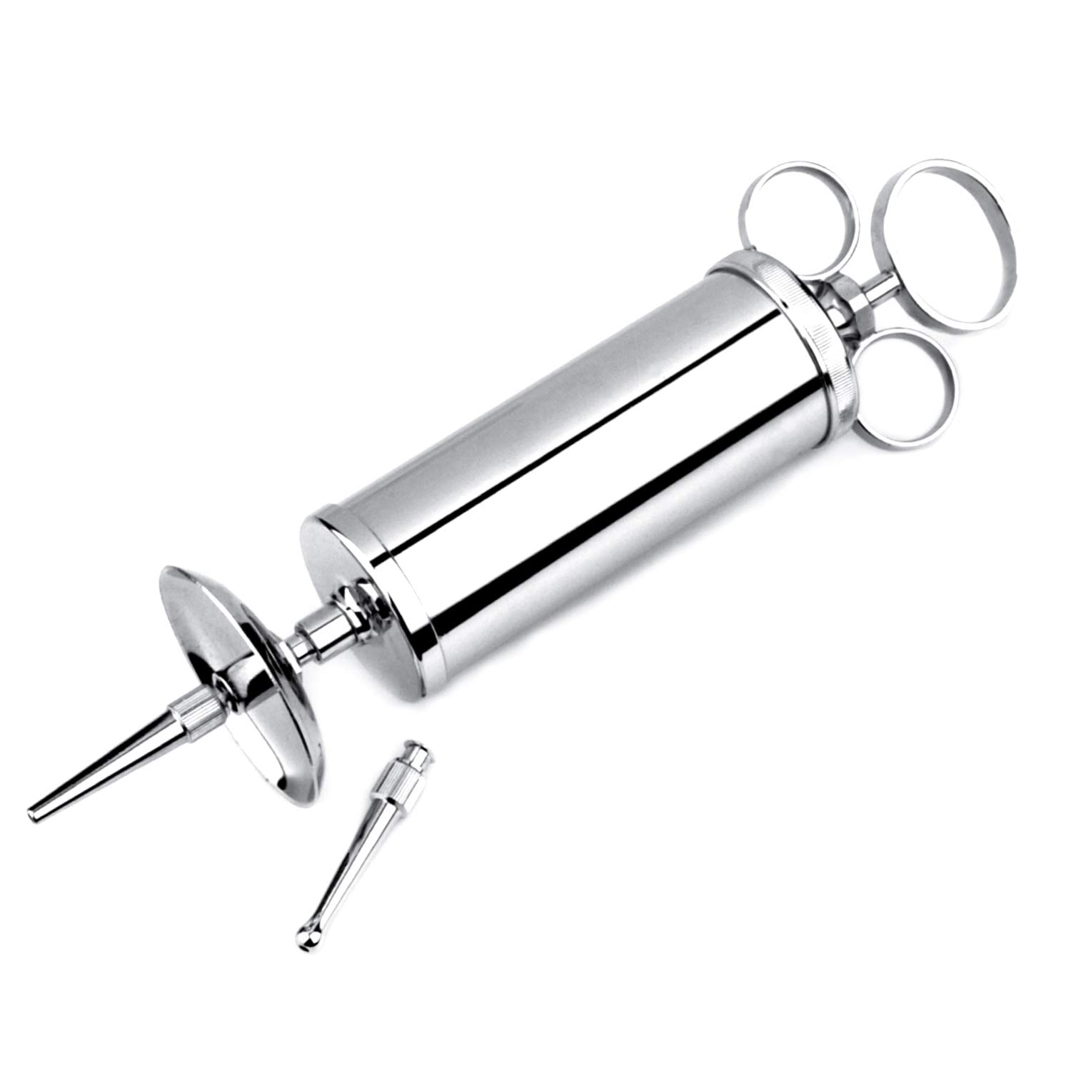 Ear Wax Removal Syringe 4 OZ - Brass with Chrome Finish Ideal for Household, EMT, Firefighter, Police, Medical Student, School and Hobby