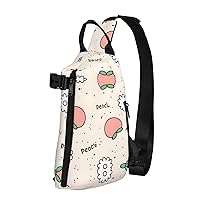 Polyester Fiber Waterproof Waist Bag -Backpack 4 Pocket Compartments Ideal for Outdoor Activities Peachy Cutie