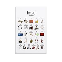 Printable Wall Art Frasier Alphabet Digital Poster - Frazier Crane Daphne Moon Goodnight Seattle Ka Poster Decorative Painting Canvas Wall Posters And Art Picture Print Modern Family Bedroom Decor Po