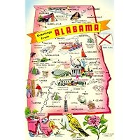 ConversationPrints ALABAMA PICTURE STATE MAP GLOSSY POSTER PICTURE PHOTO BANNER fun cool