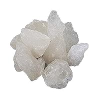 FLFWLASS-Alum Stone Block | White Alum Crystal Rock | Phitkari Crystal Stone of Alumbre | Natural Piedra de Alumbre Alum Stone | Shaving Stone Chunks | Tawas Stone Antiperspirant (400 Gram)