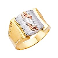 14K Tri Color Gold St. Jude Men's Ring