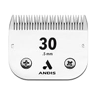 Andis – 64260, Ceramic Edge Pet Clipper Blade - Comprised of Carbon-Infused Steel, Size-30 Blade with Prolonged Sharp Edge, Cuts Hairs at 1/50-Inch Length – for Dogs & Medium Sized Animals, Chrome