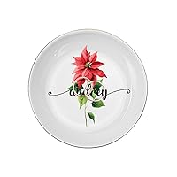 Ring Jewelry Dish, Personalized Birth Flower Wedding Ring Holder with Name for Bracelets Watch, Custom Family Name Monogram Birthday Graduation Anniversary Gifts for Mom Daughter Wife
