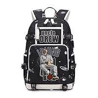 Basketball Player Star K-Irving Multifunctional Travel Backpack Fans Casual Laptop Daypack With USB Charging Port