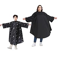 Professional Haircut Bundle: Kids Space Print Cape with Sleeves & Salon Cape - Ideal for Home or Salon Use