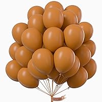 PartyWoo Caramel Brown Balloons, 51 pcs 12 Inch Boho Brown Balloons, Matte Brown Balloons for Balloon Garland Balloon Arch as Party Decorations, Birthday Decorations, Wedding Decorations, Brown-F10
