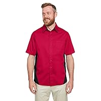Tall Flash IL Colorblock Short Sleeve Shirt (M586T) RED/Black, XLT
