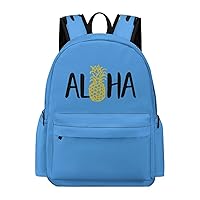 AlOHA Hawaii Pineapple Backpack Lightweight Laptop Backpack Travel Business Bag Casual Shoulder Bags Daypack for Women Men