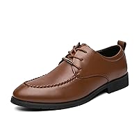 Men's Suede Oxford Brogue Lace Up Burnished Toe Shoes Anti Slip Formal (Color : Light Brown, Size : 40 EU)