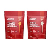 Judee's Small Cheddar Bundle: Yellow Cheddar Cheese Powder (11.25 oz) and White Cheddar Cheese Powder (11.25 oz)