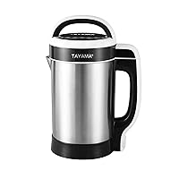 TAYAMA Multi-Functional Stainless Steel Soy and Nutmilk Maker, 1.3L, Black