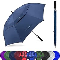 Golf Umbrella Large 62/68/72 Inch, Extra Large Oversize Double Canopy Vented Windproof Waterproof Umbrella, Automatic Open Golf Umbrella for Men and Women and Family.