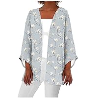 White Cardigan for Women Lightweight Summer Cover Ups Casual Solid Casual Jacket Blue