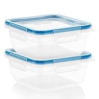 Snapware Total Solution 4-PC (5.5 Cup) Plastic Food Storage Containers Set with Lids, Meal Prep Food Containers, BPA-Free Lids with Locking Tabs