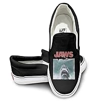 Toyou Jaws Unisex Comfort Flat Canvas Sneaker Shoes 38 Black