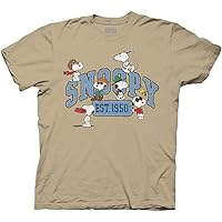 Ripple Junction Peanuts Vintage Snoopy Est 1950 Adult Cartoon T-Shirt Officially Licensed