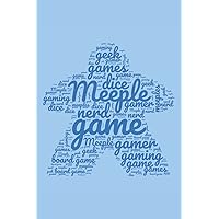 Blue Meeple Board Game Geek Word Art College Ruled notebook: Blocco note 6