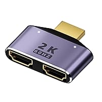 HDMI-Compatible Splitter 1 in 2 Out -2K HDMI-Compatible Splitter 1x2 Ports Powered 2K Full UltraHD 1920x1080 3D Support