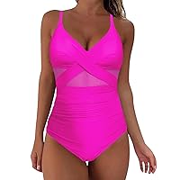 1 Piece Swimsuits for Women Tummy Control One Shoulder Black Swimsuits for Women Tummy Control