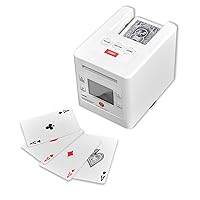 Automatic Card Dealer and Algorithmic Shuffle 2 in 1 Machine, Dealer The Cards in a 360 Rotation，4000mah Battery Life Suitable for UNO, Blackjack, Texas Hold'em Supports up to 12 Players