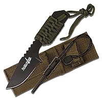 HK-106321G Outdoor Fixed Blade Knife 7-Inch Overall, Stainless Steel,Green