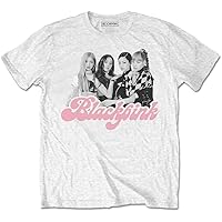 Blackpink T Shirt Photo Tee Band Logo Official Mens White Size XL