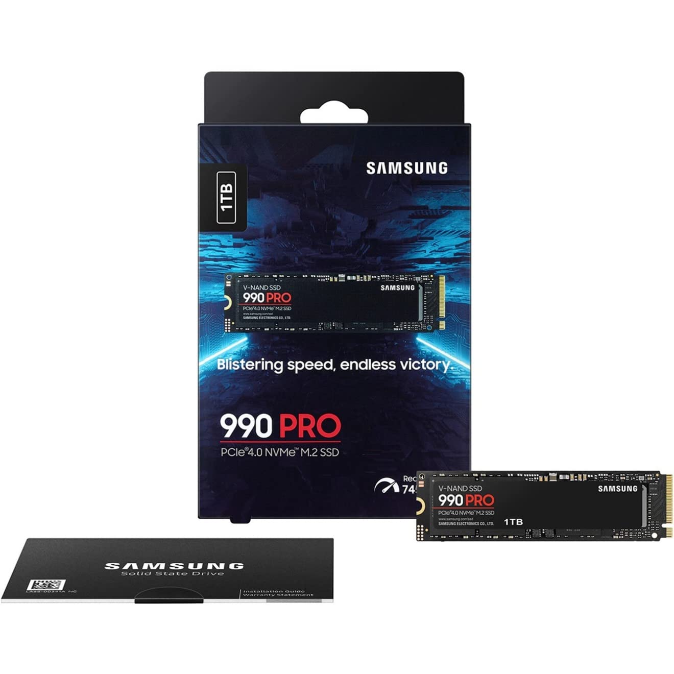 Samsung 990 PRO Series - 1TB PCIe Gen4. X4 NVMe 2.0c - M.2 Internal SSD (MZ-V9P1T0B/AM)
