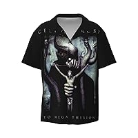 Celtic Frost Mens Fashion Hawaiian T Shirt Funny Button Down Tops Short Sleeve Tops