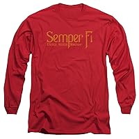 US Marine Corps Semper Fi Unisex Adult Long-Sleeve T Shirt for Men and Women