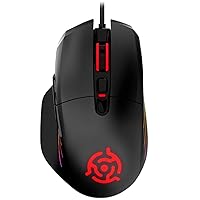 Gaming Mouse, GM21 Wired Gaming Mouse, Braided Cable, 10000 DPI, 8 Programmable Buttons Customizable RGB LEDs Comfortable Ergonomic Mouse, PC Computer Mouse for Laptop Desktop Gaming Supports Windows