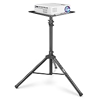 Pyle Projector Stand - Height & Angle Adjustable Tripod Stand - Hold Laptops, Computers, DJ Equipment & Projectors - Heavy Duty - Perfect for Stage, Studio, & Office Events - Extends 30'' to 55