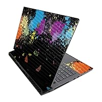 MightySkins Carbon Fiber Skin for Alienware M17 R3 (2020) & M17 R4 (2021) - Splatter | Durable Textured Carbon Fiber Finish | Easy to Apply and Change Style | Made in The USA