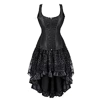 Black Summer Dress for Women with Pockets,Women's Easter Retro Classic Ruffled Lace Jacquard Shapewear Hem Asym