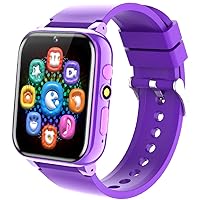 Kids Smart Watches for Girls Age 6-12 with 26 Puzzle Games Video Camera Storybook Music Player Pedometer Alarm Clock 1.69