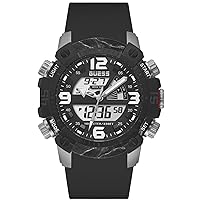 GUESS Watches Gents Slate Mens Analog/Digital Quartz Watch with Silicone Bracelet GW0421G1